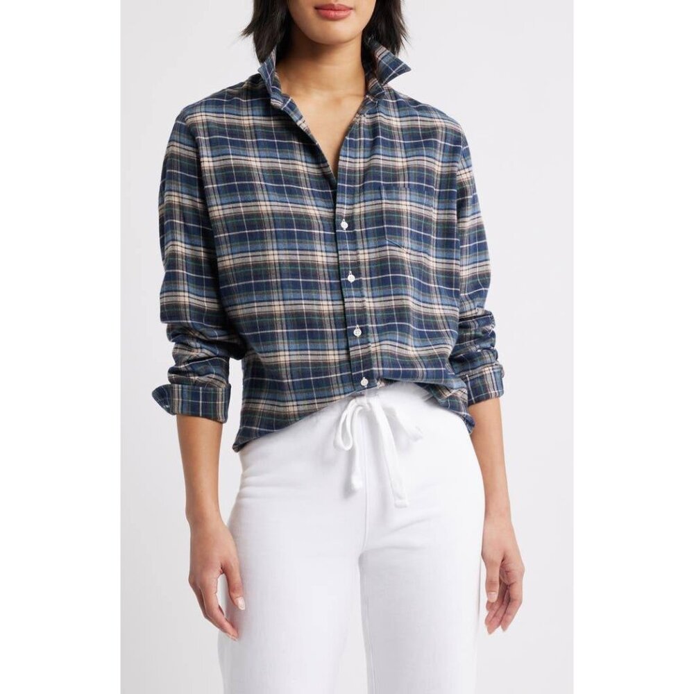 Frank & Eileen Eileen Plaid Relaxed Fit Button-Up Shirt Small Size
